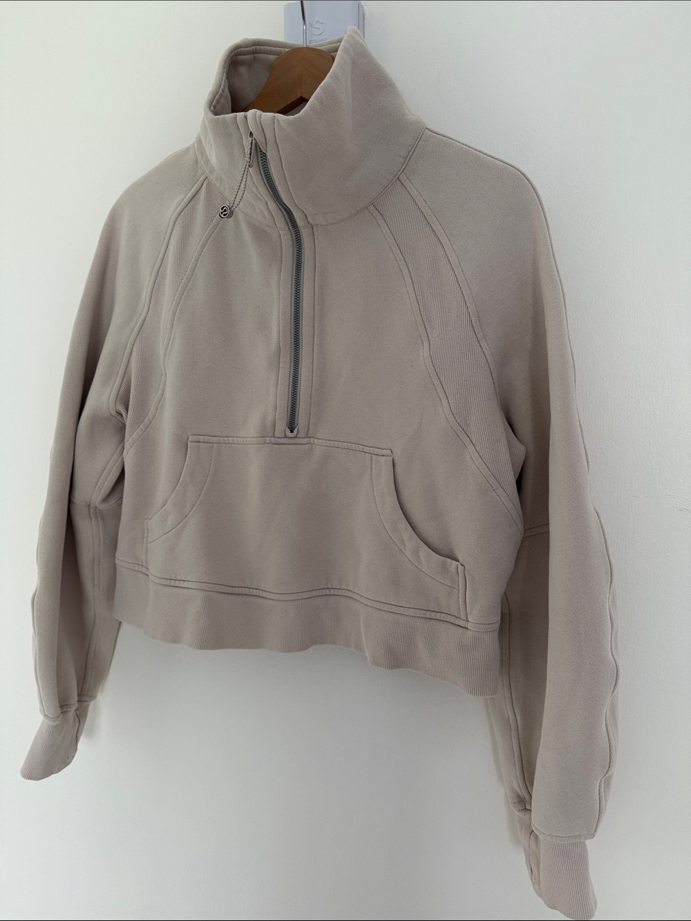Half Zip Scuba Crop